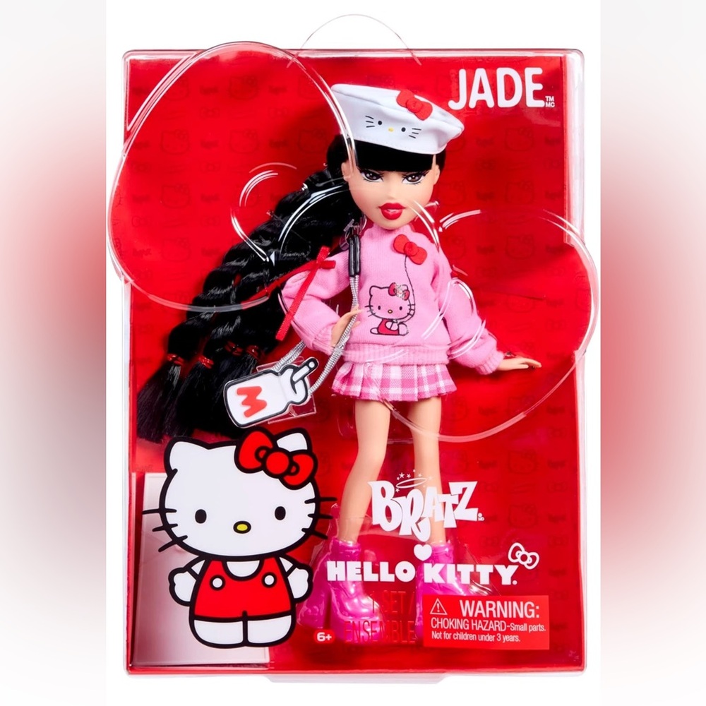 Bratz + Hello Kitty Jade Sanrio Fashion Doll With Beret Hat Boots & Handbag NEW